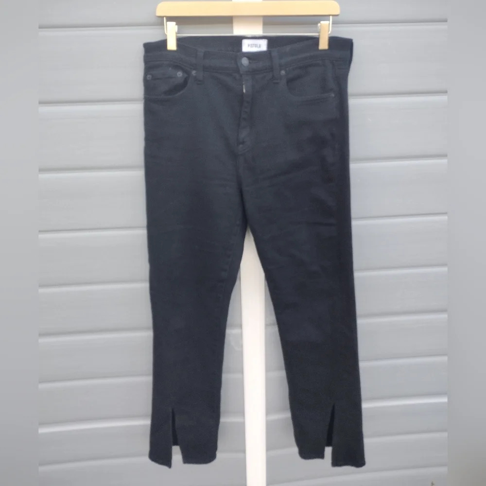 Pistola Teagan High Rise Vented Size 30 in Dark Vinyl
